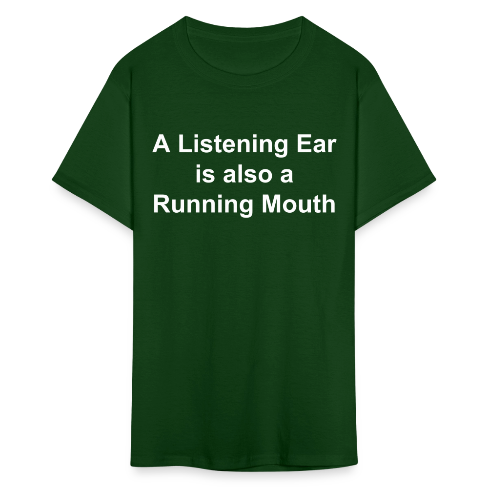 Unisex Classic Custom Running Mouth T Shirt - forest green