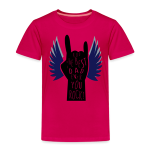 Unisex Premium Father's Day Print T Shirt - dark pink