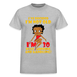 Women's Gildan Cotton I'm Not Old Print T Shirt - heather gray