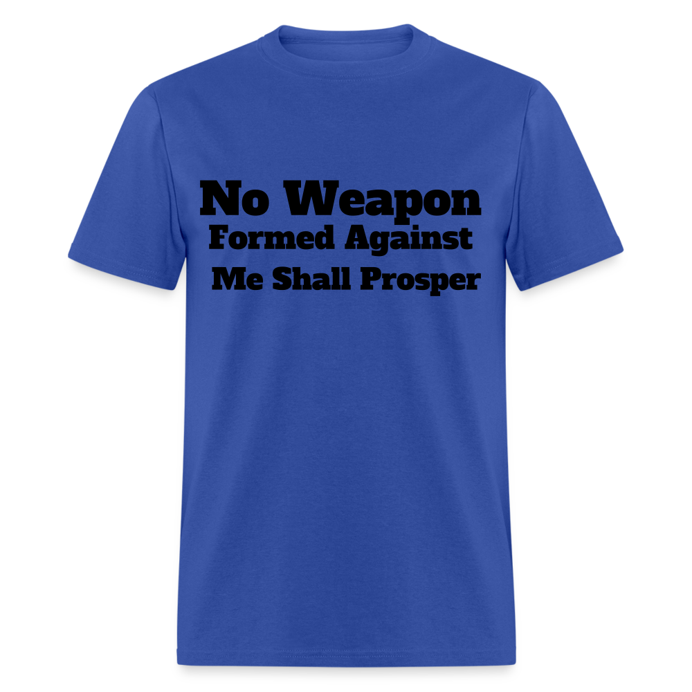 Adult Unisex  No Weapon Print T Shirt - royal blue