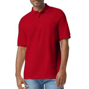 Men's Gildan Unisex 50/50 Jersey Polo - red