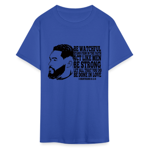 Men's Fruit of the Loom Classic Strong Print T Shirt - royal blue