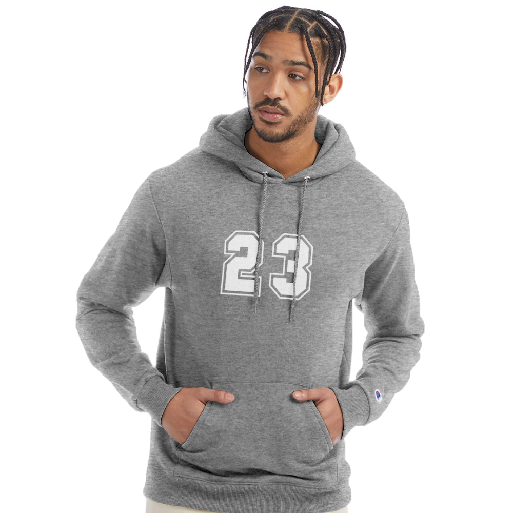 Men's Champion Powerblend Hoodie - heather gray