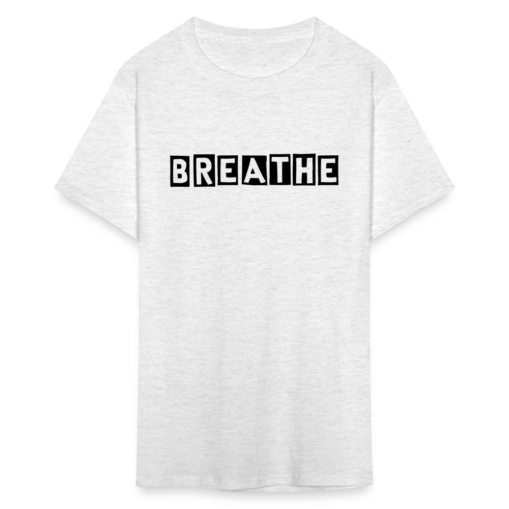 Unisex Breathe Print T Shirt - light heather gray