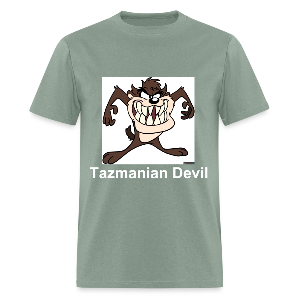 Unisex Tazmanian Devil Classic Print T Shirt - sage