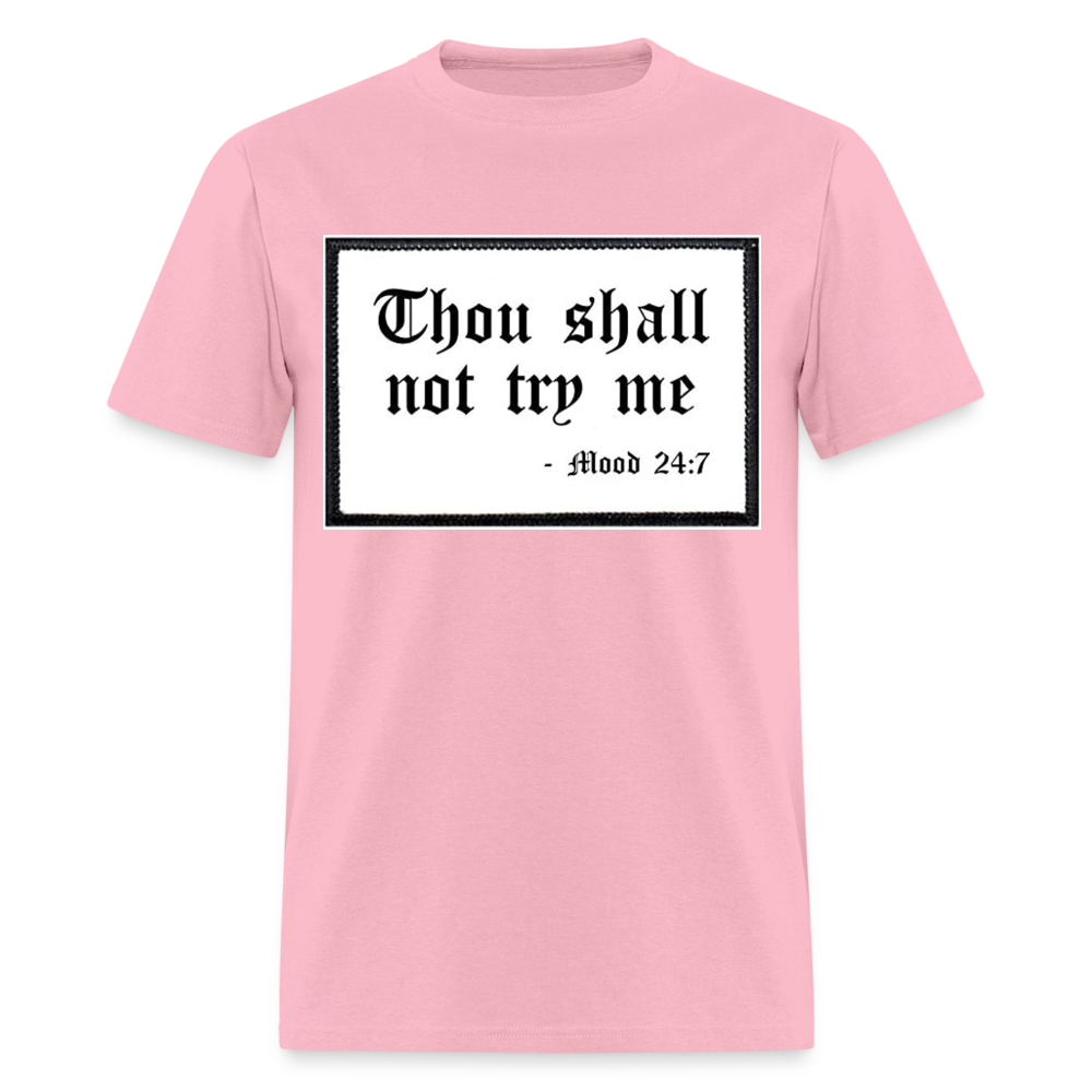 Unisex Try Me Print T Shirt - pink