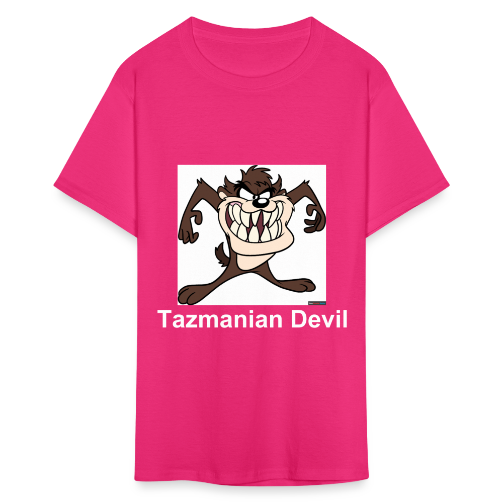 Unisex Tazmanian Devil Classic Print T Shirt - fuchsia