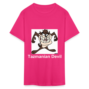 Unisex Tazmanian Devil Classic Print T Shirt - fuchsia