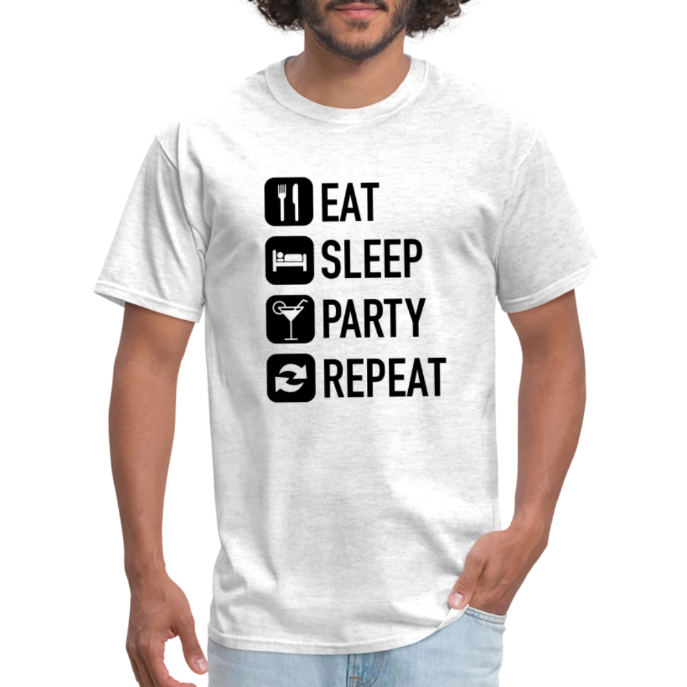 Unisex Classic Custom Party Repeat T Shirt - light heather gray