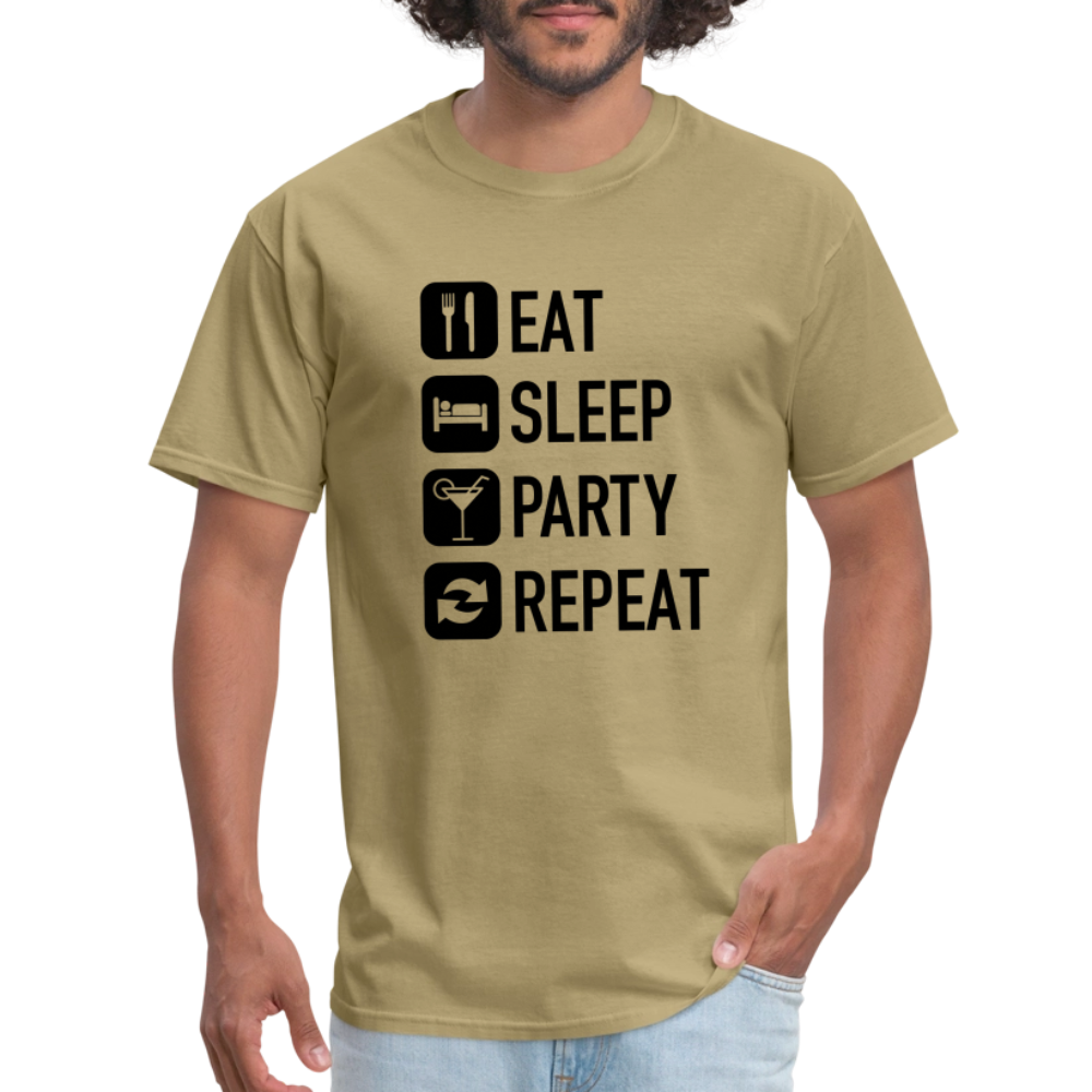 Unisex Classic Custom Party Repeat T Shirt - khaki