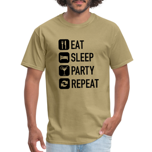 Unisex Classic Custom Party Repeat T Shirt - khaki
