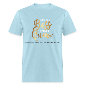 Women's Classic Boss Queen Print T Shirt - powder blue