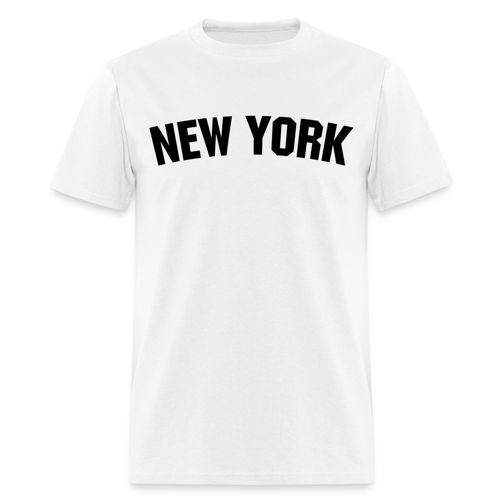 Unisex New York Print T Shirt - white