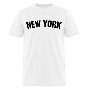 Unisex New York Print T Shirt - white