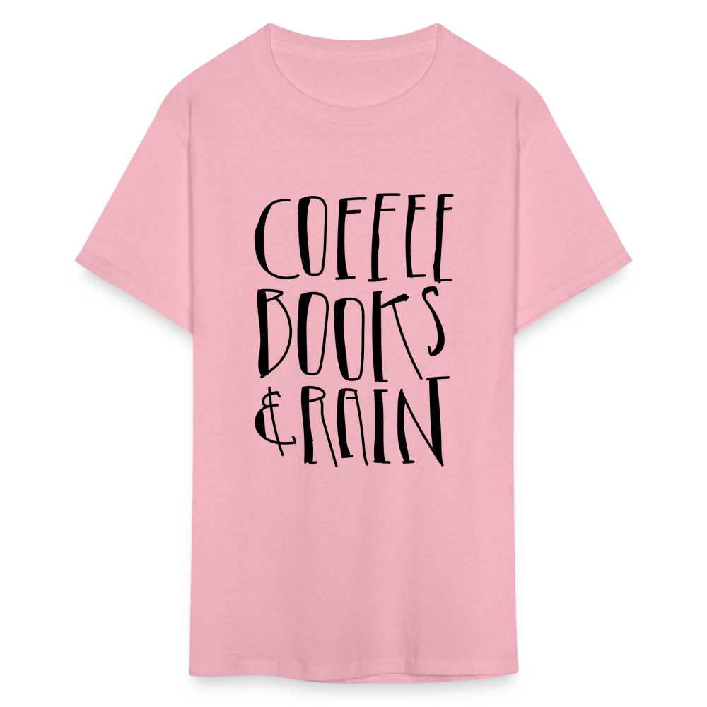 Unisex Coffee Print T Shirt - pink