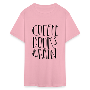 Unisex Coffee Print T Shirt - pink