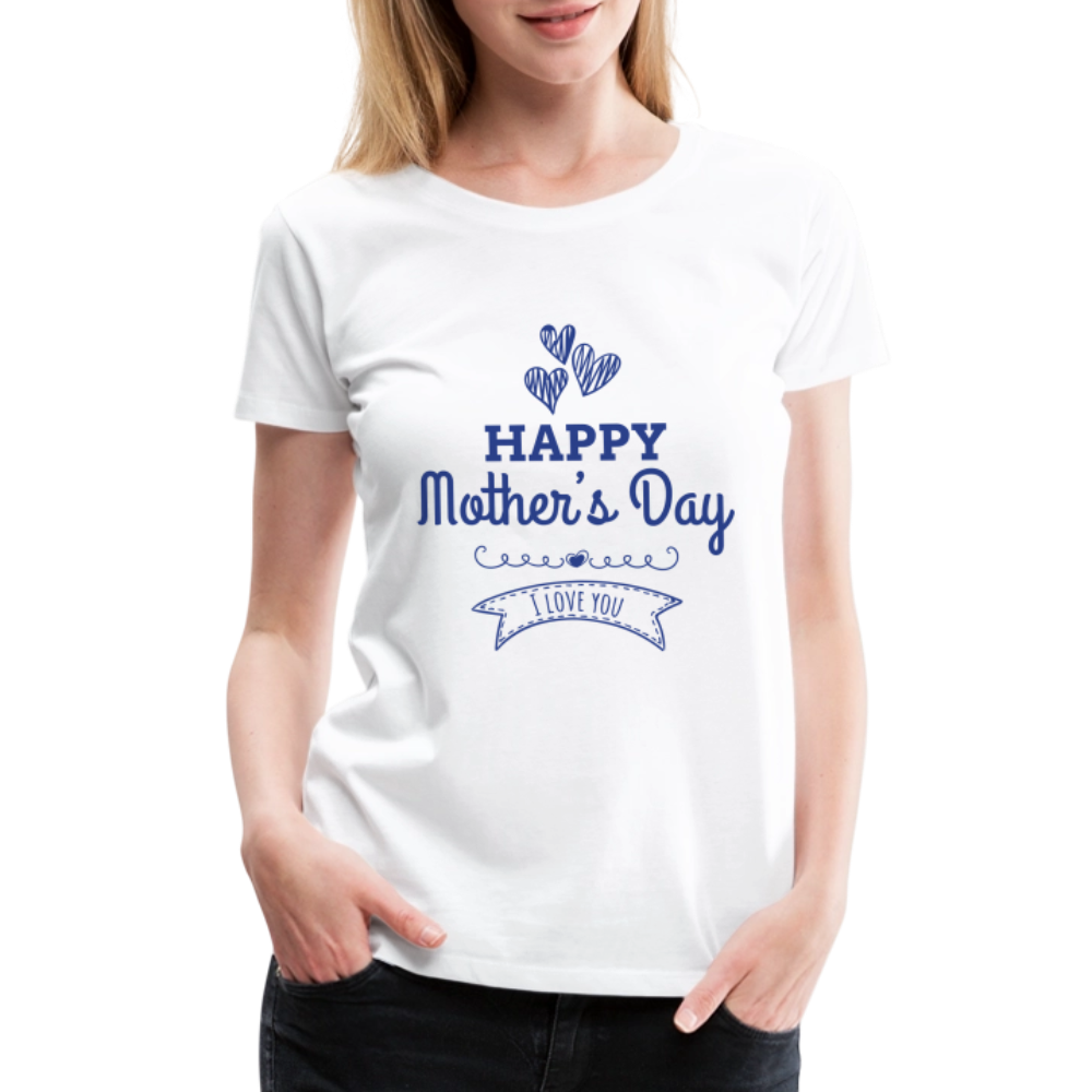 Women’s Premium Custom Mother's Day T Shirt - white