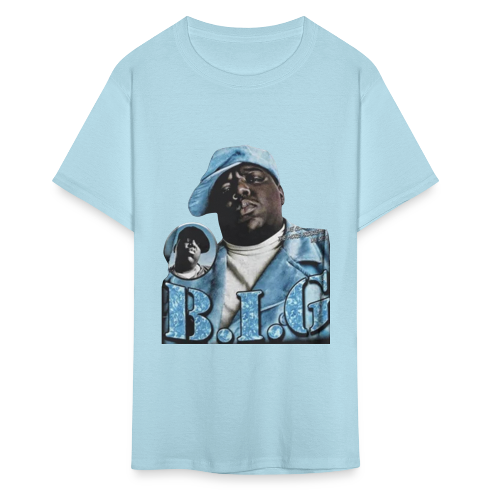 Unisex Classic Biggie Print T Shirt - powder blue