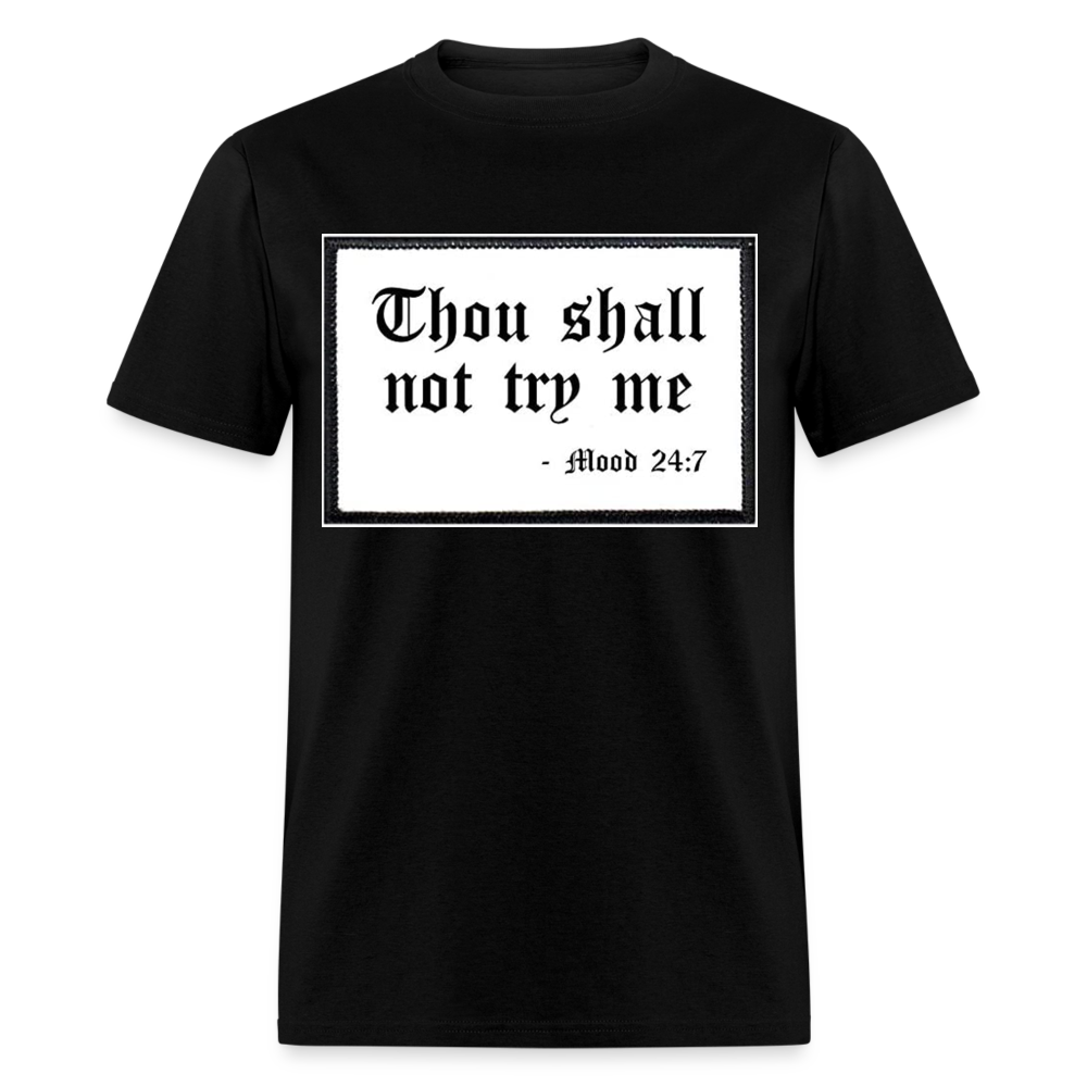 Unisex Try Me Print T Shirt - black