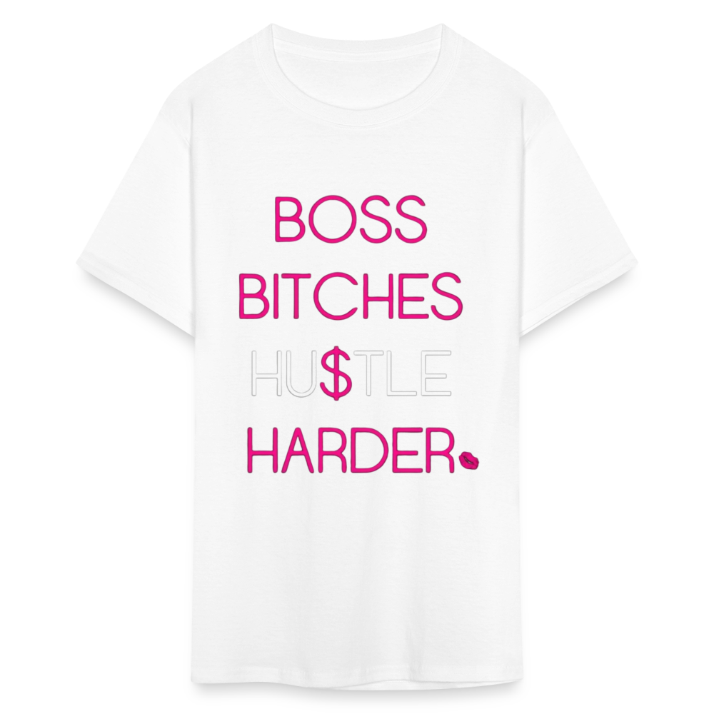 Women's Classic Boss Print T Shirt - white