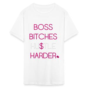 Women's Classic Boss Print T Shirt - white