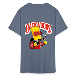 Unisex Backwoods Bart Print T Shirt - denim