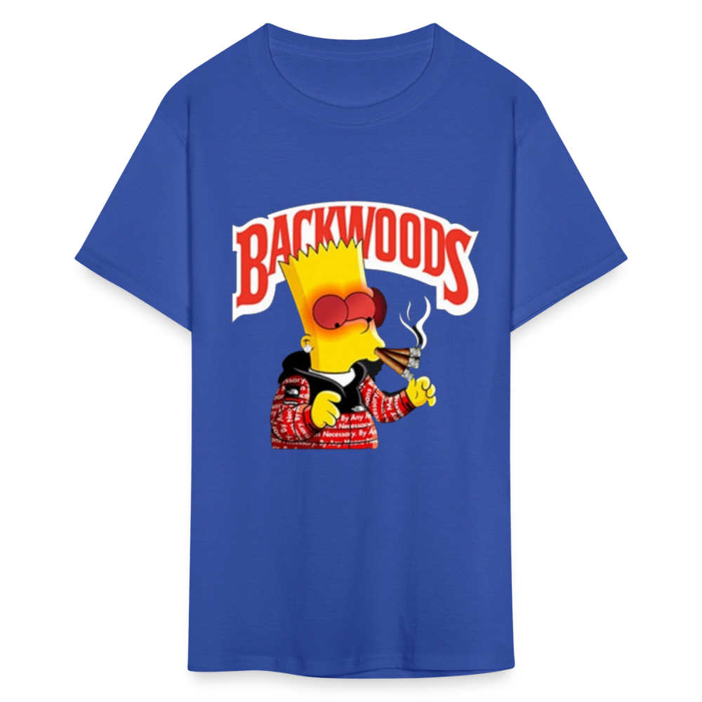 Unisex Backwoods Bart Print T Shirt - royal blue