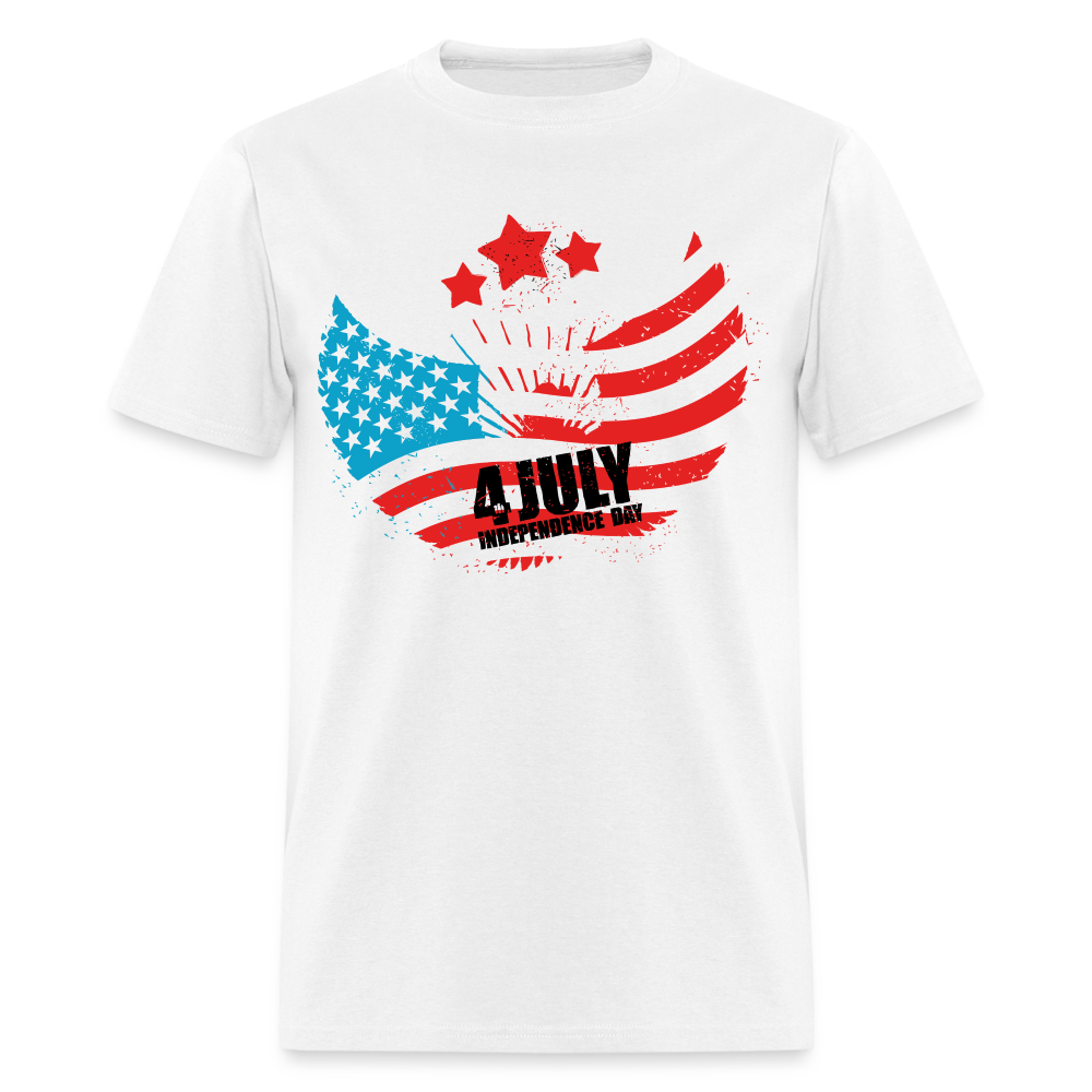 Unisex 4th Of July Print T Shirt - white