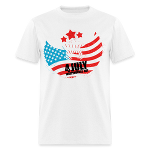 Unisex 4th Of July Print T Shirt - white