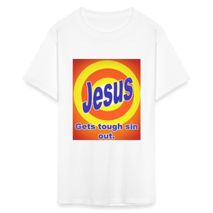 Unisex Classic Jesus Print T Shirt - white