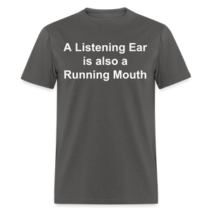 Unisex Classic Custom Running Mouth T Shirt - charcoal