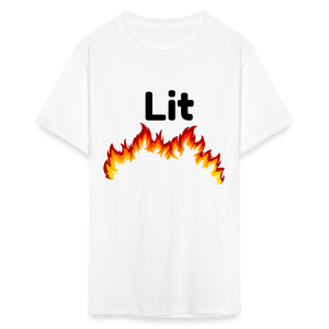 Unisex Lit Print T Shirt - white