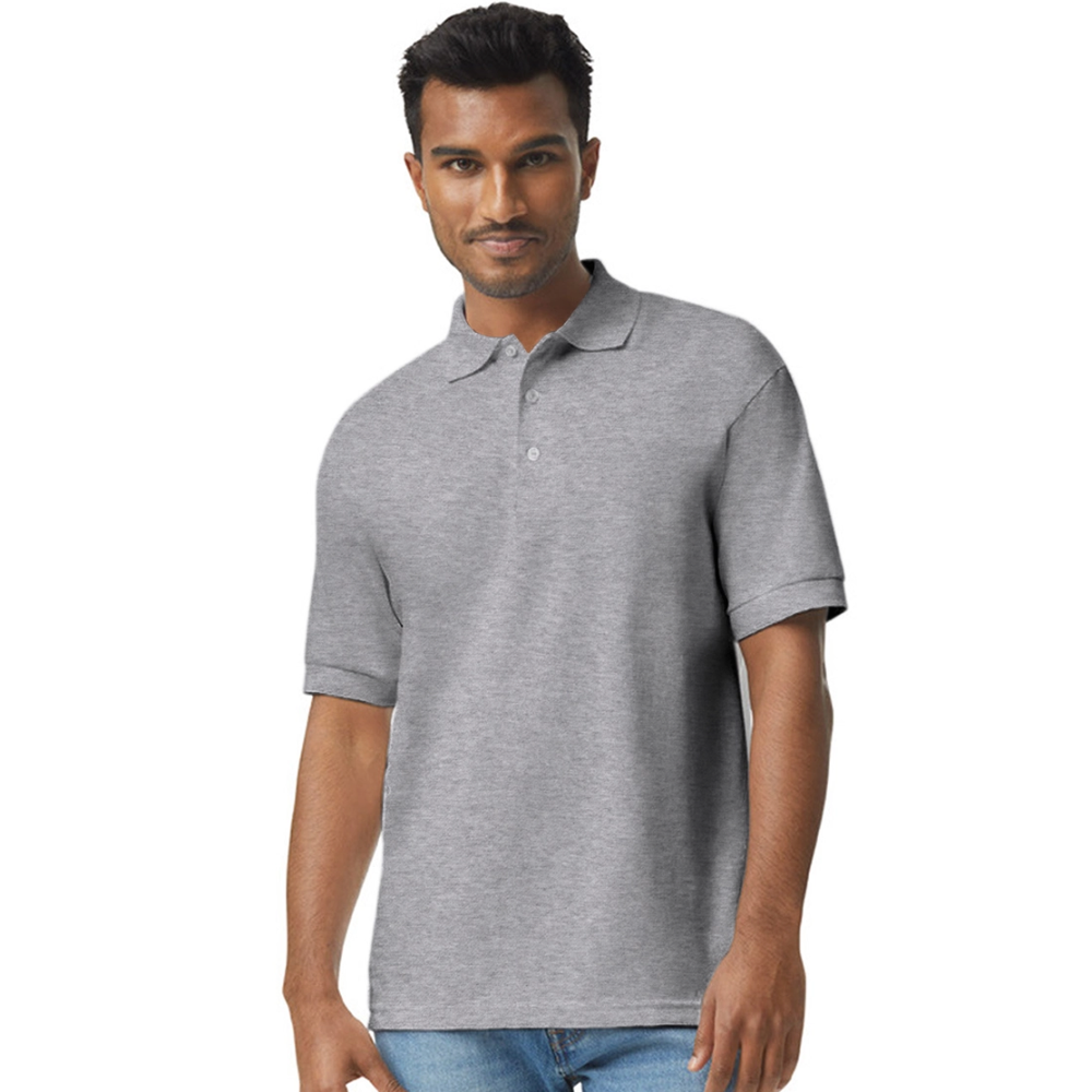 Men's Gildan Unisex 50/50 Jersey Polo - heather gray