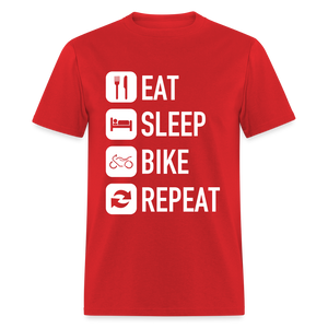 Unisex Classic Custom Sleep Repeat T Shirt - red