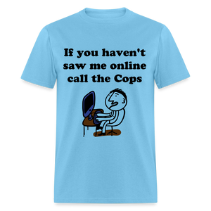 Unisex Social Media Print T Shirt - aquatic blue