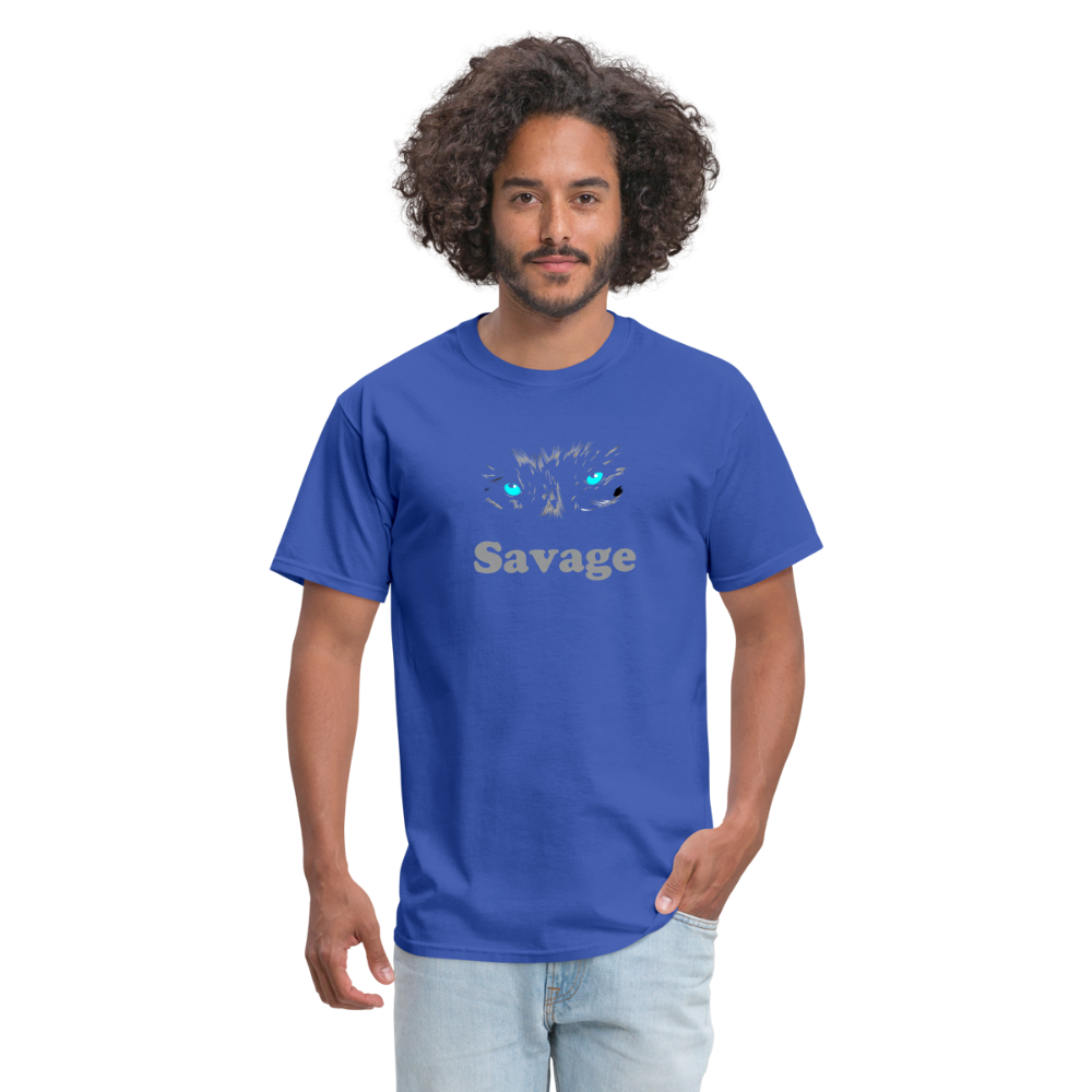 Unisex Savage Print T Shirt - royal blue