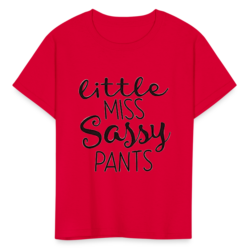 Kids and Babies Miss Sassy Pants Print T Shirt - red