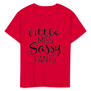 Kids and Babies Miss Sassy Pants Print T Shirt - red