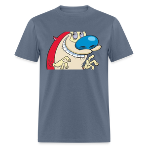 Unisex Ren & Stimpy Print T Shirt - denim