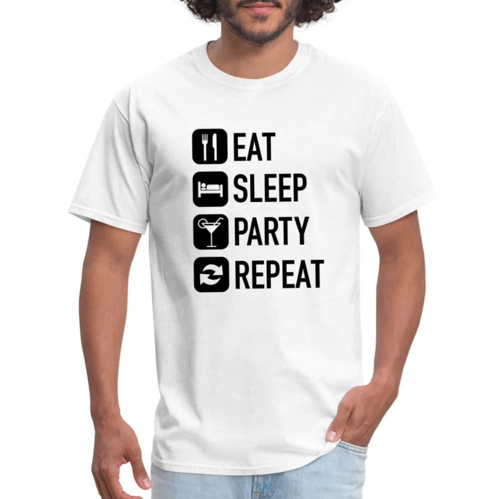 Unisex Classic Custom Party Repeat T Shirt - white