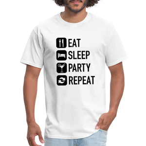 Unisex Classic Custom Party Repeat T Shirt - white