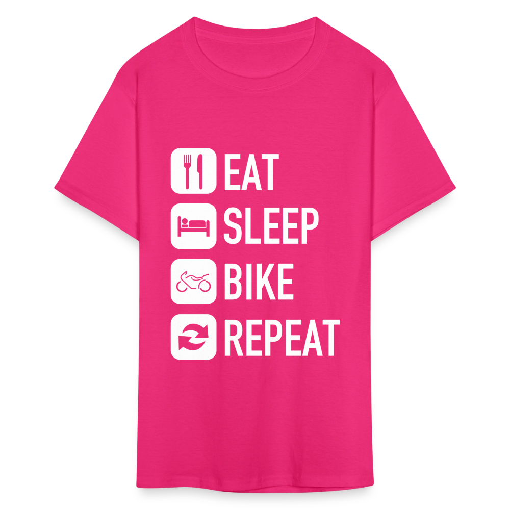 Unisex Classic Custom Sleep Repeat T Shirt - fuchsia