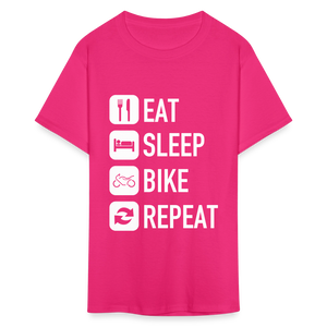 Unisex Classic Custom Sleep Repeat T Shirt - fuchsia