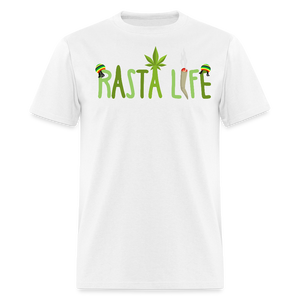Unisex Classic Custom Rasta T Shirt - white