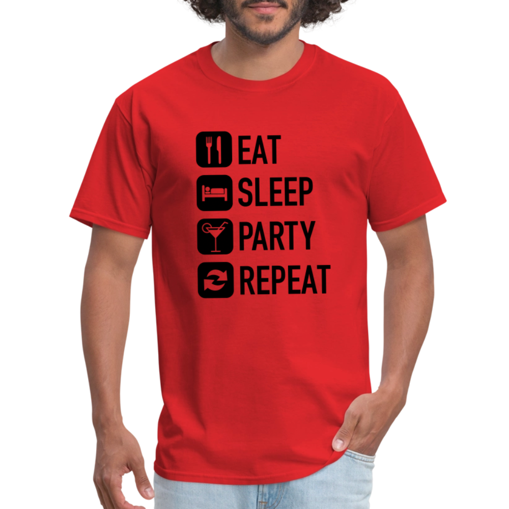 Unisex Classic Custom Party Repeat T Shirt - red
