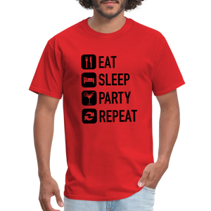 Unisex Classic Custom Party Repeat T Shirt - red