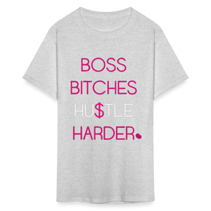 Women's Classic Boss Print T Shirt - heather gray