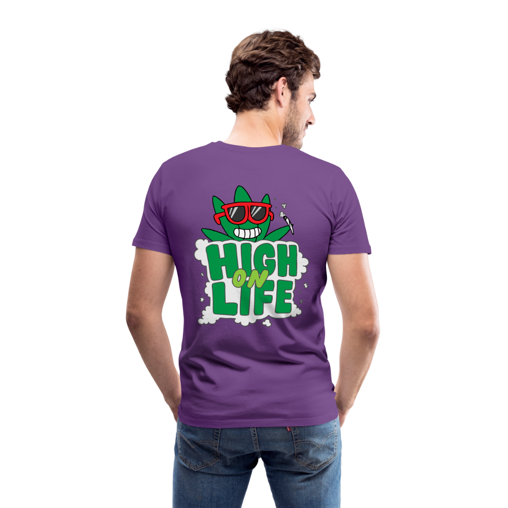 Men's Casual 420 Print T Shirt - purple