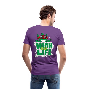 Men's Casual 420 Print T Shirt - purple