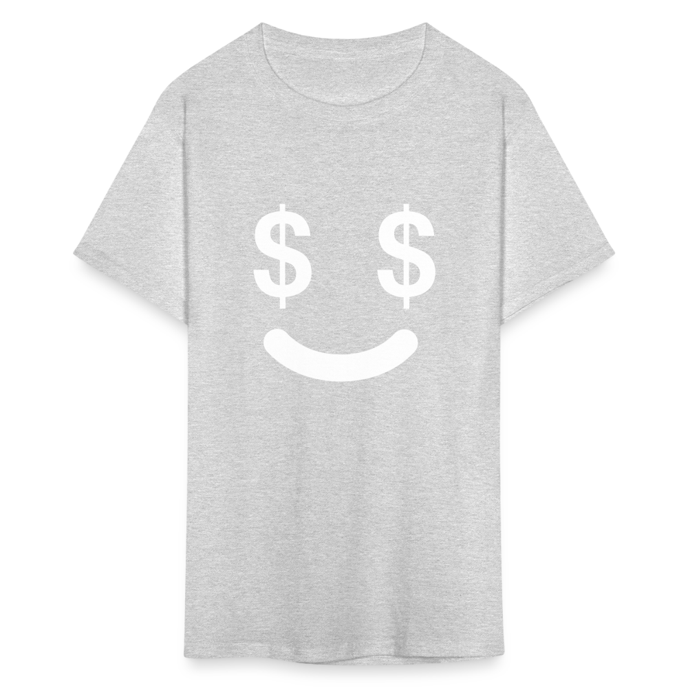 Unisex  Money Face Print T Shirt - heather gray